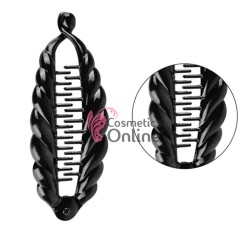 Accesoriu tip banana pentru prins parul din plastic PZS007KK - Negru Mare